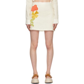마르니 Marni 오프화이트 Off-White No Vacancy Inn 에디트 Edition Graphic Mini Skirt 232379F090000