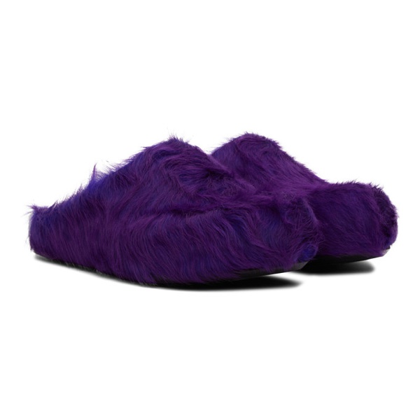 마르니 마르니 Marni Purple Fussbett Sabot Loafers 232379F121027