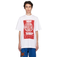 마르니 Marni White Graphic T-Shirt 232379M213029