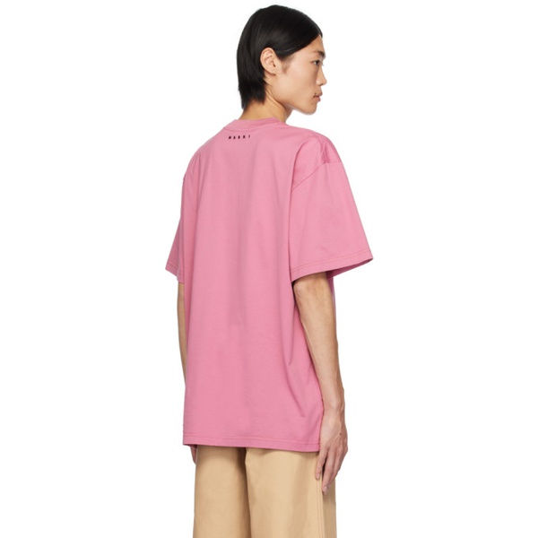 마르니 마르니 Marni Purple Printed T-Shirt 232379M213030