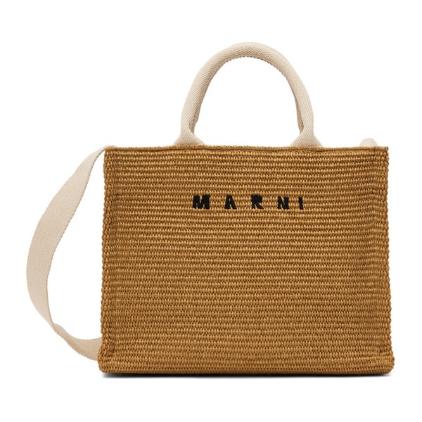 마르니 마르니 Marni Brown Small Basket Bag 241379F049021