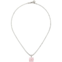 마르니 Marni Silver & Pink Dice Charm Necklace 241379M145013