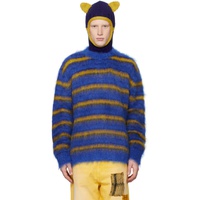마르니 Marni Blue & Yellow Striped Sweater 241379M201021