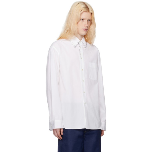 마르니 마르니 Marni White Beaded Shirt 241379M192025