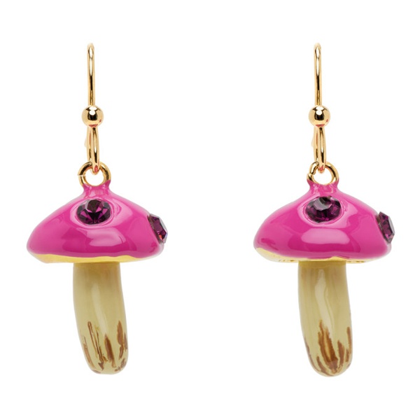 마르니 마르니 Marni SSENSE Exclusive Pink Mushroom Earrings 241379M144003