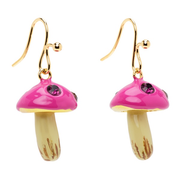 마르니 마르니 Marni SSENSE Exclusive Pink Mushroom Earrings 241379M144003