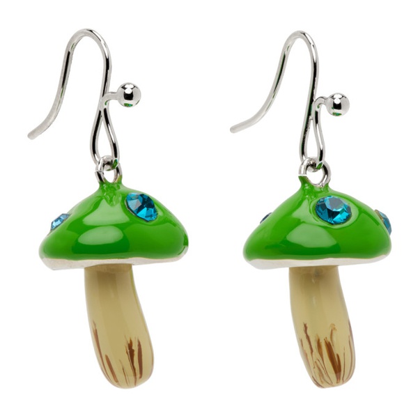 마르니 마르니 Marni SSENSE Exclusive Green Mushroom Earrings 241379F022002
