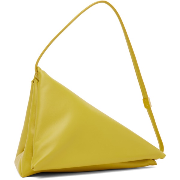 마르니 마르니 Marni Yellow Leather Prisma Triangle Shoulder Bag 241379F048031