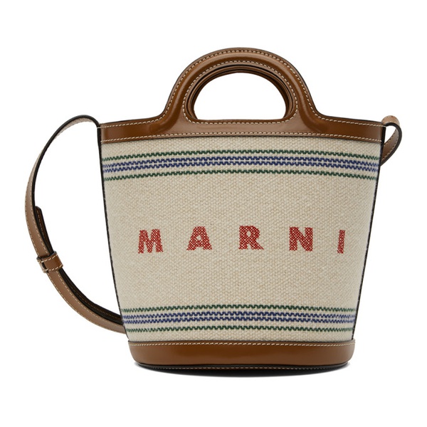 마르니 마르니 Marni Beige Small Tropicalia Bucket Bag 241379F048010