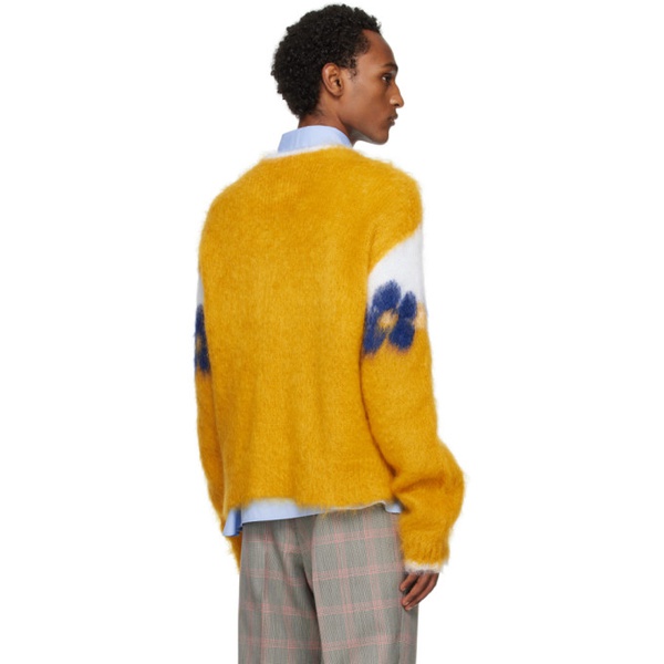 마르니 마르니 Marni Yellow Fuzzy Wuzzy Flowers Sweater 241379M206005