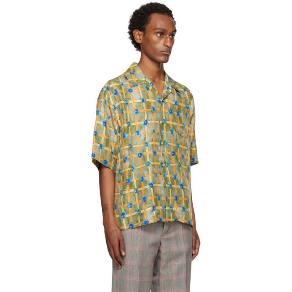 마르니 마르니 Marni Green Saraband Shirt 241379M192018