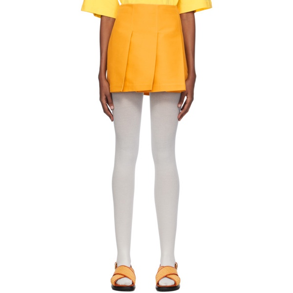 마르니 마르니 Marni Orange Pleated Miniskirt 241379F090001