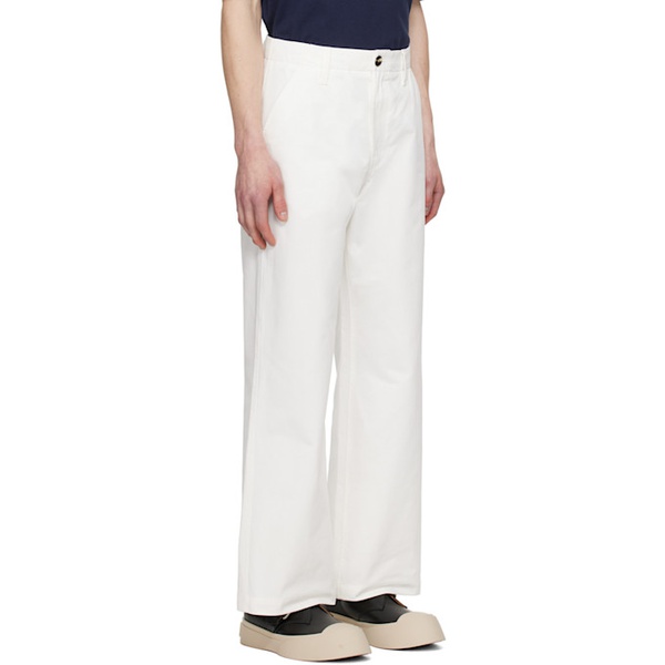 마르니 마르니 Marni White Flared Trousers 241379M191005