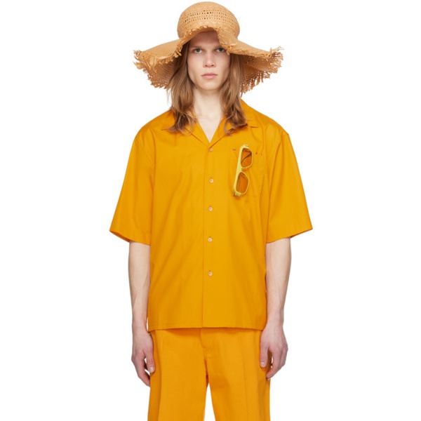 마르니 마르니 Marni Orange Printed Shirt 241379M192017
