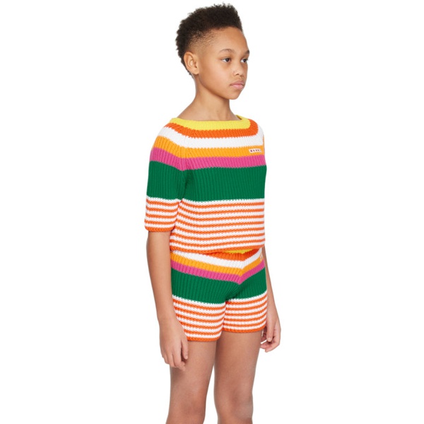 마르니 마르니 Marni Kids Multicolour Striped Sweater 241379M720015