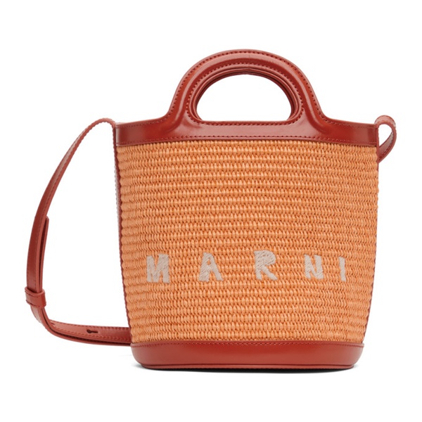 마르니 마르니 Marni Orange Small Tropicalia Bucket Bag 241379F048011