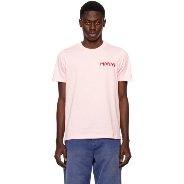 마르니 마르니 Marni Pink Patch T-Shirt 241379M213032