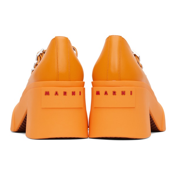 마르니 마르니 Marni Orange Pablo Triple-Buckle Mary Jane Heels 241379F122002