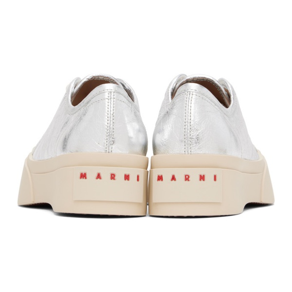 마르니 마르니 Marni Silver Pablo Lace-Up Sneakers 241379F128024