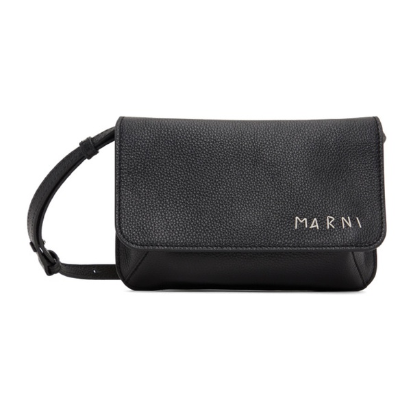 마르니 마르니 Marni Black Hand-Stitched Bag 241379M171005
