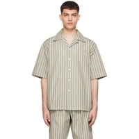 마르니 Marni Brown & Gray Striped Shirt 241379M192064