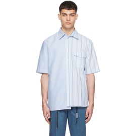 마르니 Marni Blue Paneled Shirt 241379M192012