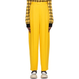 마르니 Marni Yellow Pleated Trousers 232379F087010