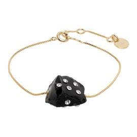 마르니 Marni Gold & Black Pietra Dura Bracelet 232379M142013