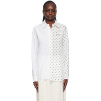 마르니 Marni White Asymmetric Shirt 232379F109005