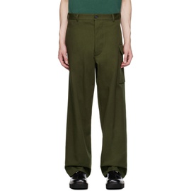 마르니 Marni Green Button-Fly Trousers 232379M188004