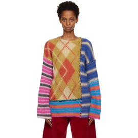 마르니 Marni Multicolor Patchwork Sweater 222379F096016