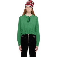 마르니 Marni Green Cropped Sweater 231379F096003