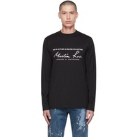 마틴 로즈 Martine Rose Black Classic Long Sleeve T-Shirt 222892M213003