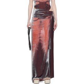 Masha Popova Red & Black Printed Maxi Skirt 241936F093002