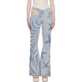 Masha Popova Blue Cutout Jeans 241936F069005
