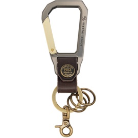 Master-piece Brown Carabiner Keychain 241401M148003