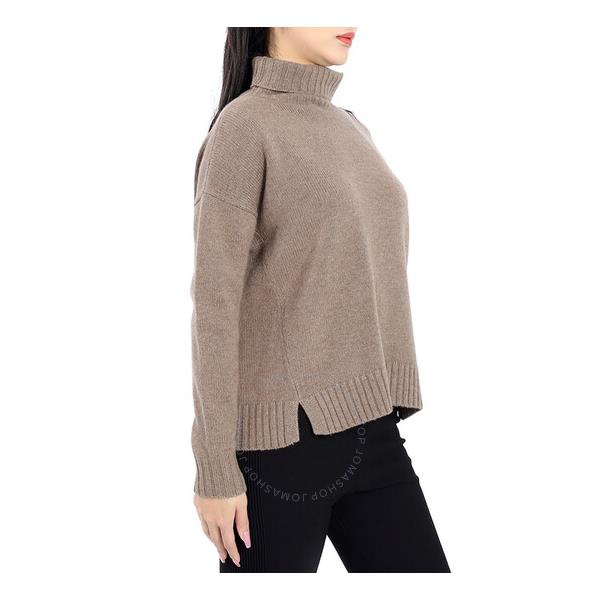  맥스마라 Max Mara Trau Wool And Cashmere High-neck Knitted Sweater In Turtledove Trau 007