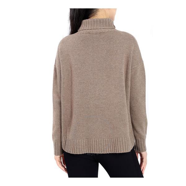  맥스마라 Max Mara Trau Wool And Cashmere High-neck Knitted Sweater In Turtledove Trau 007