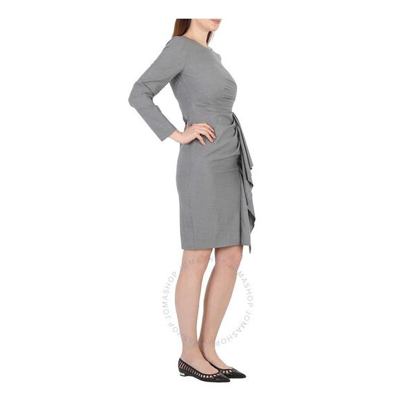  맥스마라 Max Mara Ladies Grey Sultano Draped Wool-Twill Dress Sultano 0040 40