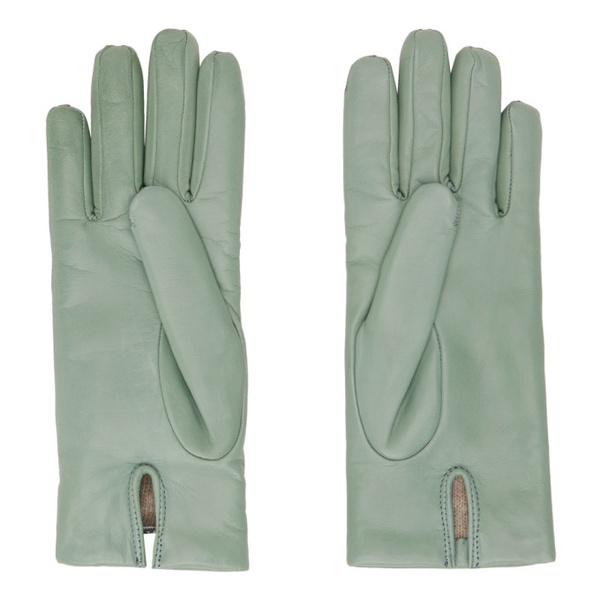  맥스마라 Max Mara Green Nappa Leather Gloves 232118F012009