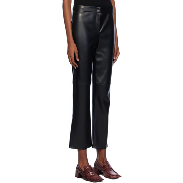  맥스마라 Max Mara Black Sublime Faux-Leather Trousers 241118F087015