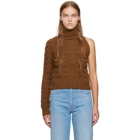 맥스마라 Max Mara Brown Single-Shoulder Sweater 232118F099013