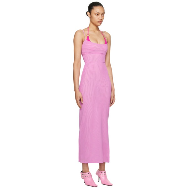  미아우 Miaou SSENSE Exclusive Pink Thais Maxi Dress 232224F055004