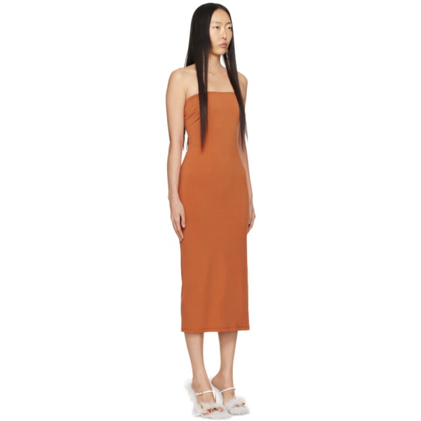  미아우 Miaou Orange Lila Midi Dress 241224F054001