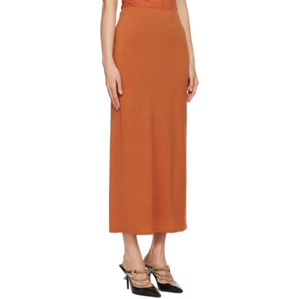  미아우 Miaou Orange Chiara Maxi Skirt 241224F093001
