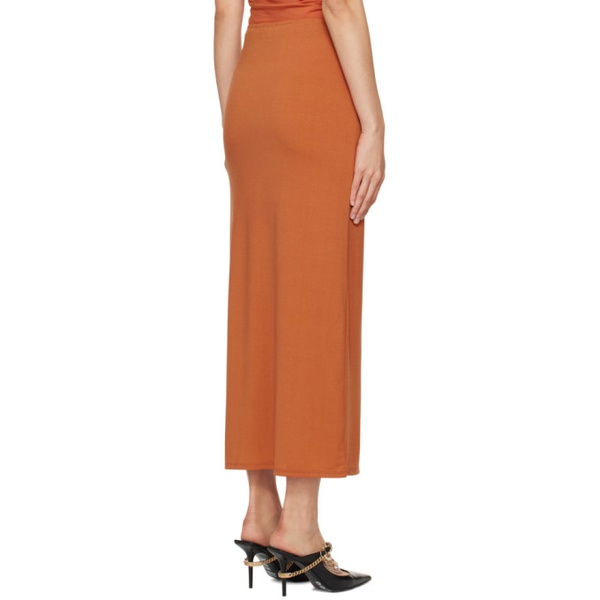  미아우 Miaou Orange Chiara Maxi Skirt 241224F093001