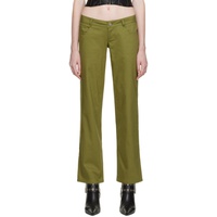 미아우 Miaou Green Atlas Trousers 231224F087002