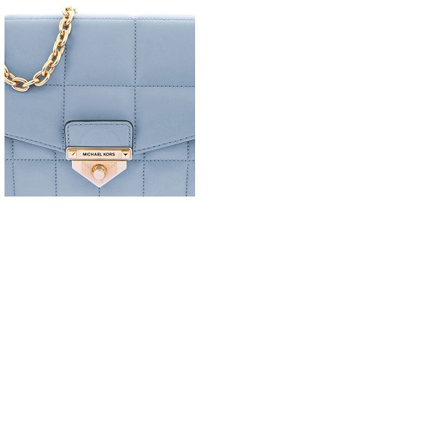 마이클 코어스 Michael Kors Ladies SoHo Large Quilted Leather Shoulder Bag - Pale Blue 30F0G1SL3L-487