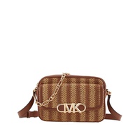 Michael Kors Medium Striped Straw And Leather Parker Bag 32S3G7PC8Y-969