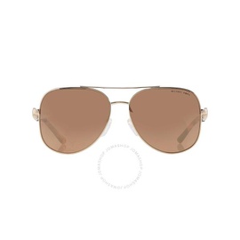 Michael Kors Chianti Gold Mirror Pilot Ladies Sunglasses MK1121 10147P 58